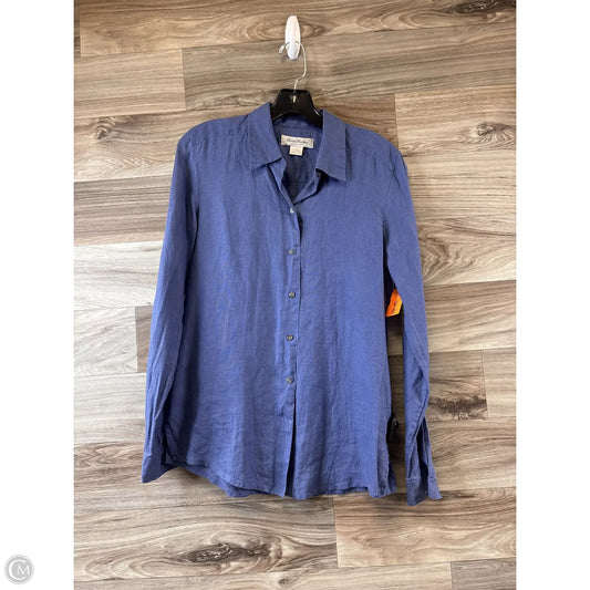 Top Long Sleeve Basic By Brooks Brothers In Blue, Size: S