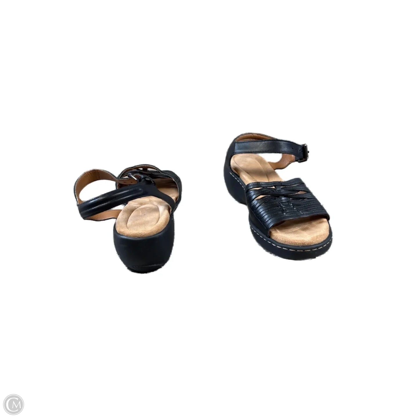 Sandals Flats By Easy Spirit In Black, Size: 8