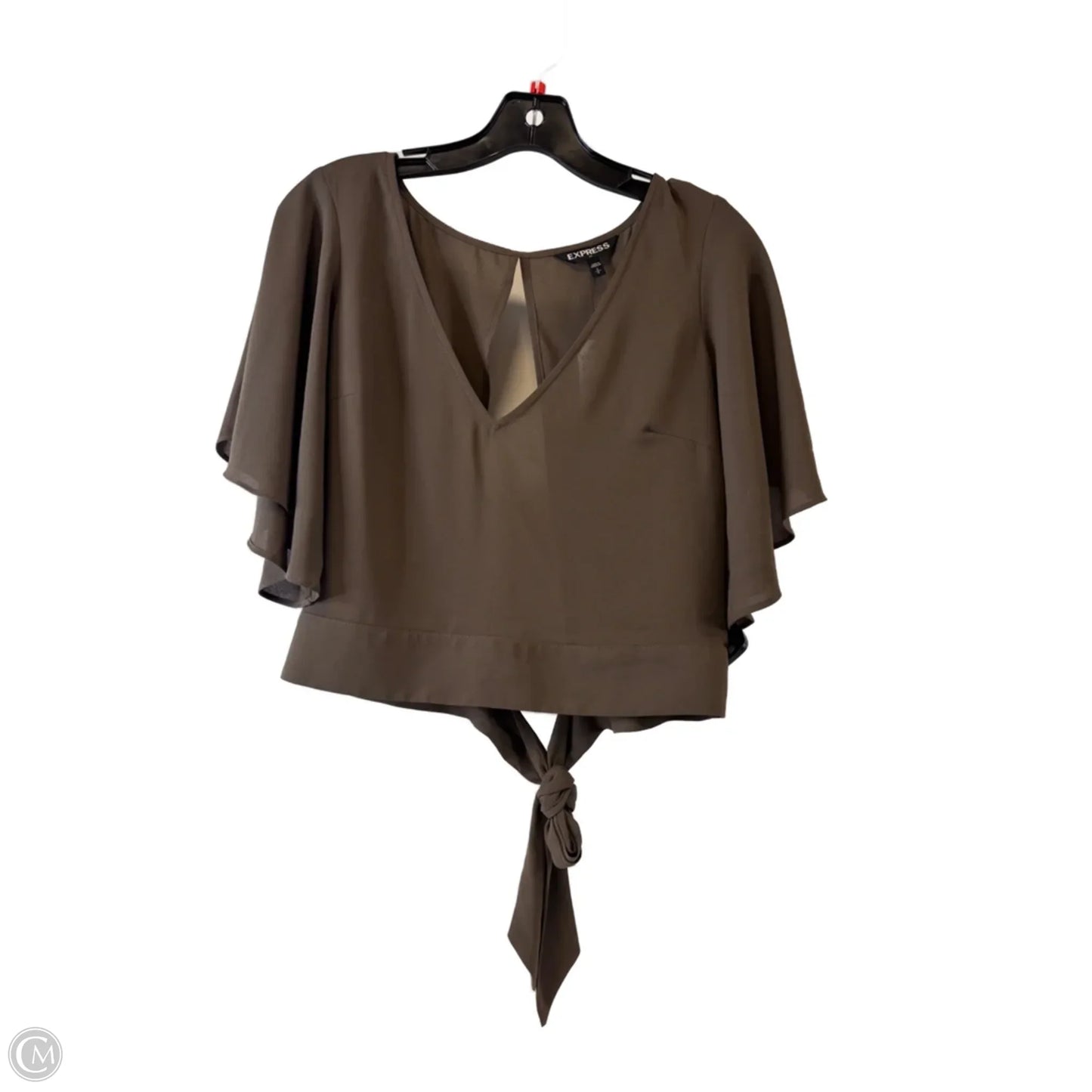 Top Short Sleeve By Express In Green, Size: S