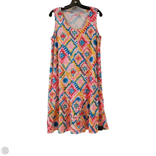 Dress Casual Midi By Fresh Produce In Blue & Red, Size: M