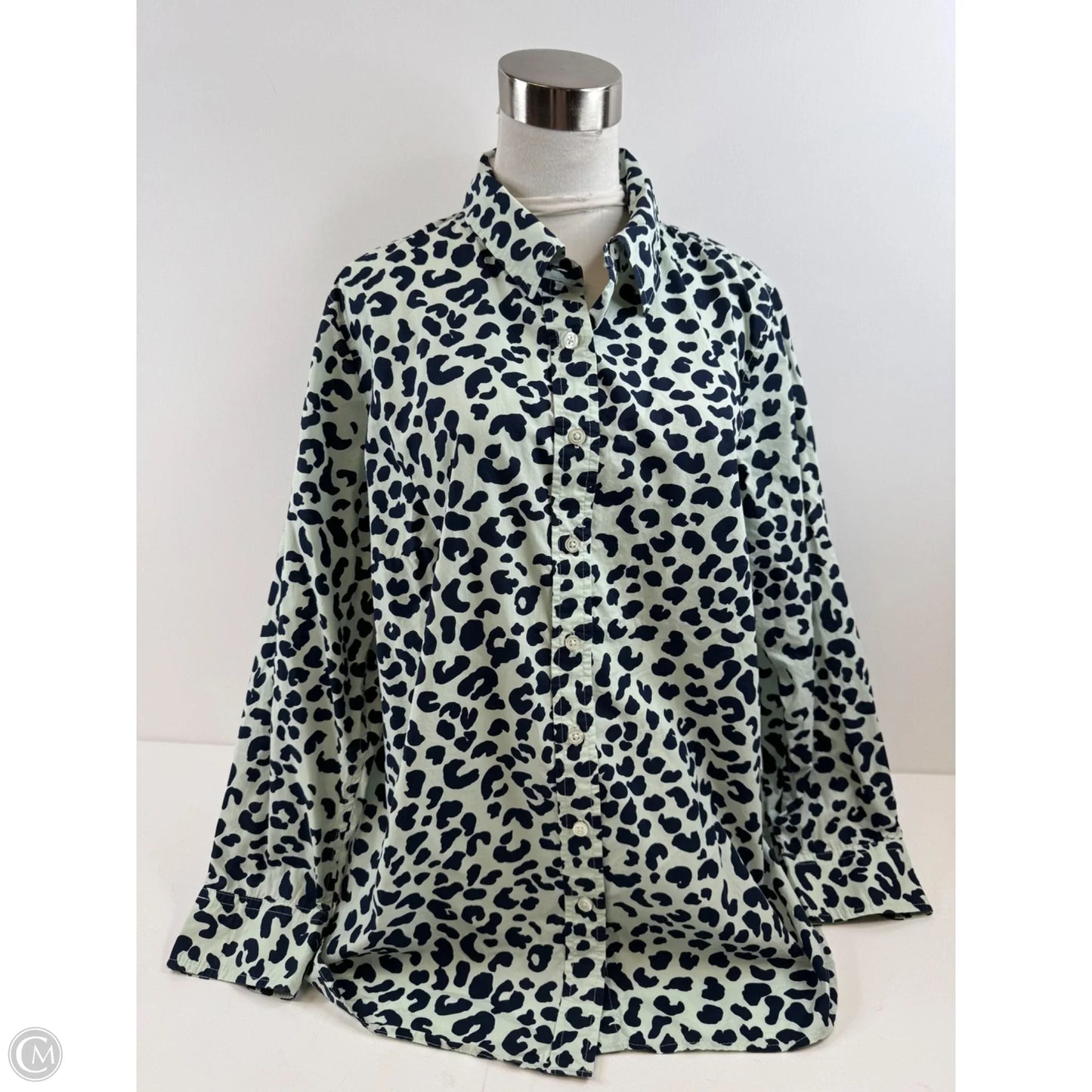 Top Long Sleeve Basic By Talbots In Animal Print, Size: 1x
