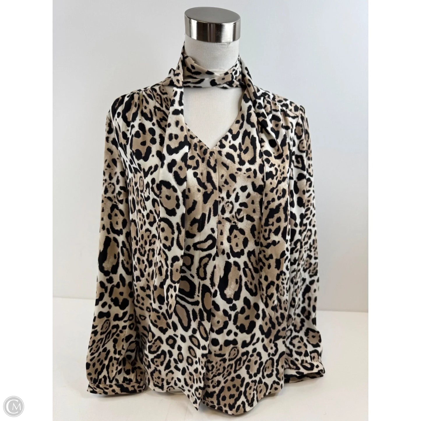 Top Long Sleeve By Chicos In Animal Print, Size: M