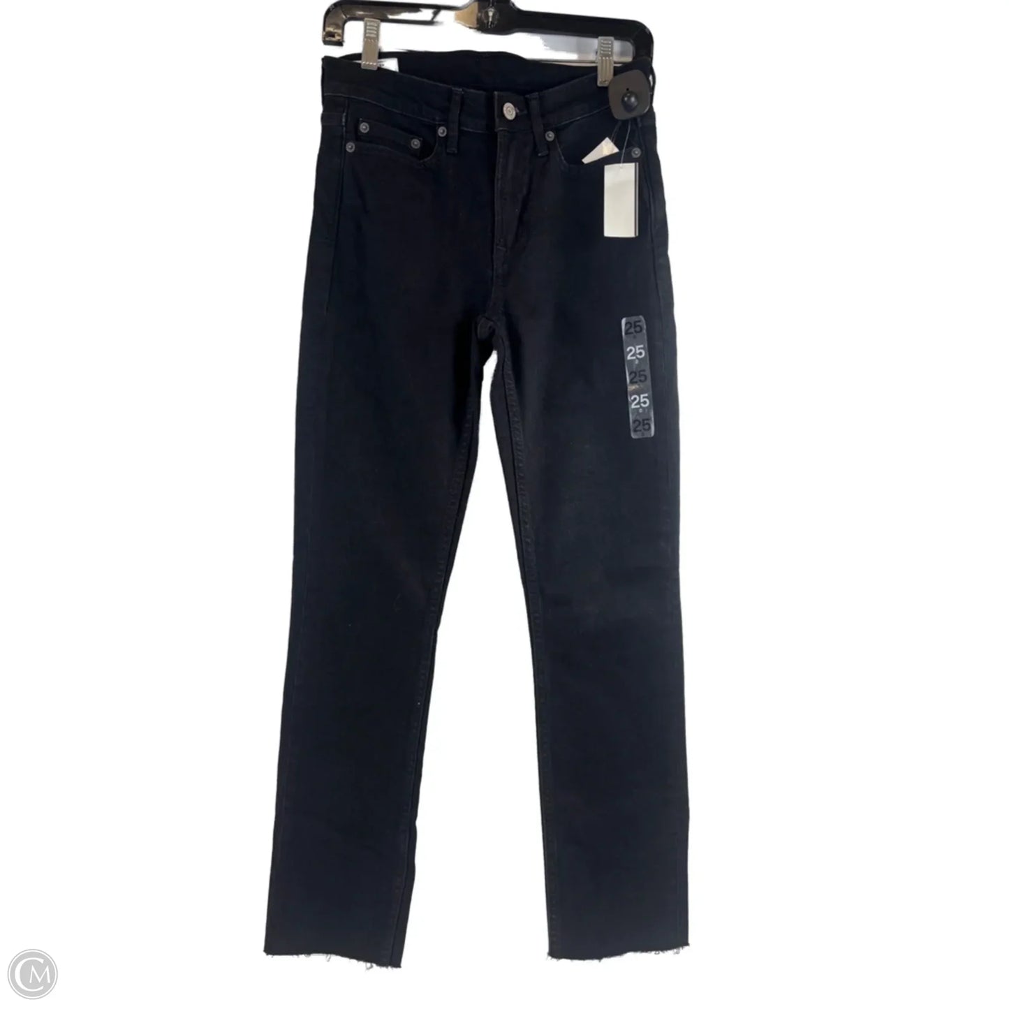 Jeans Skinny By Gap In Black Denim, Size: 0