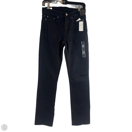 Jeans Skinny By Gap In Black Denim, Size: 0