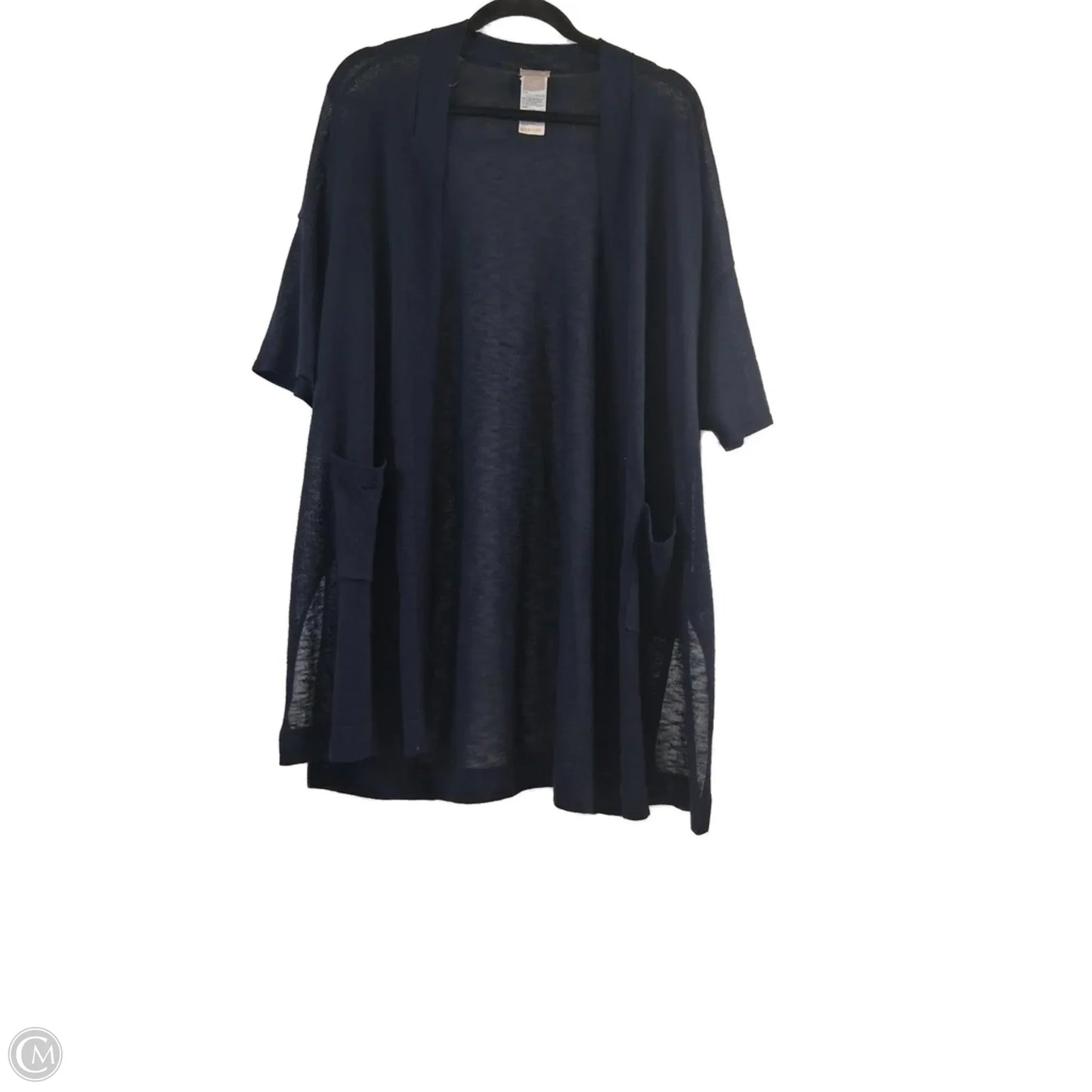 Cardigan By Chicos In Nautical Print, Size: S