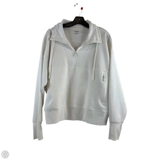 Athletic Top Long Sleeve Collar By Old Navy In White, Size: Xl