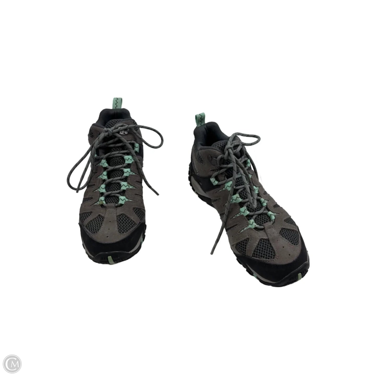 Boots Hiking By Merrell In Black & Grey, Size: 9.5