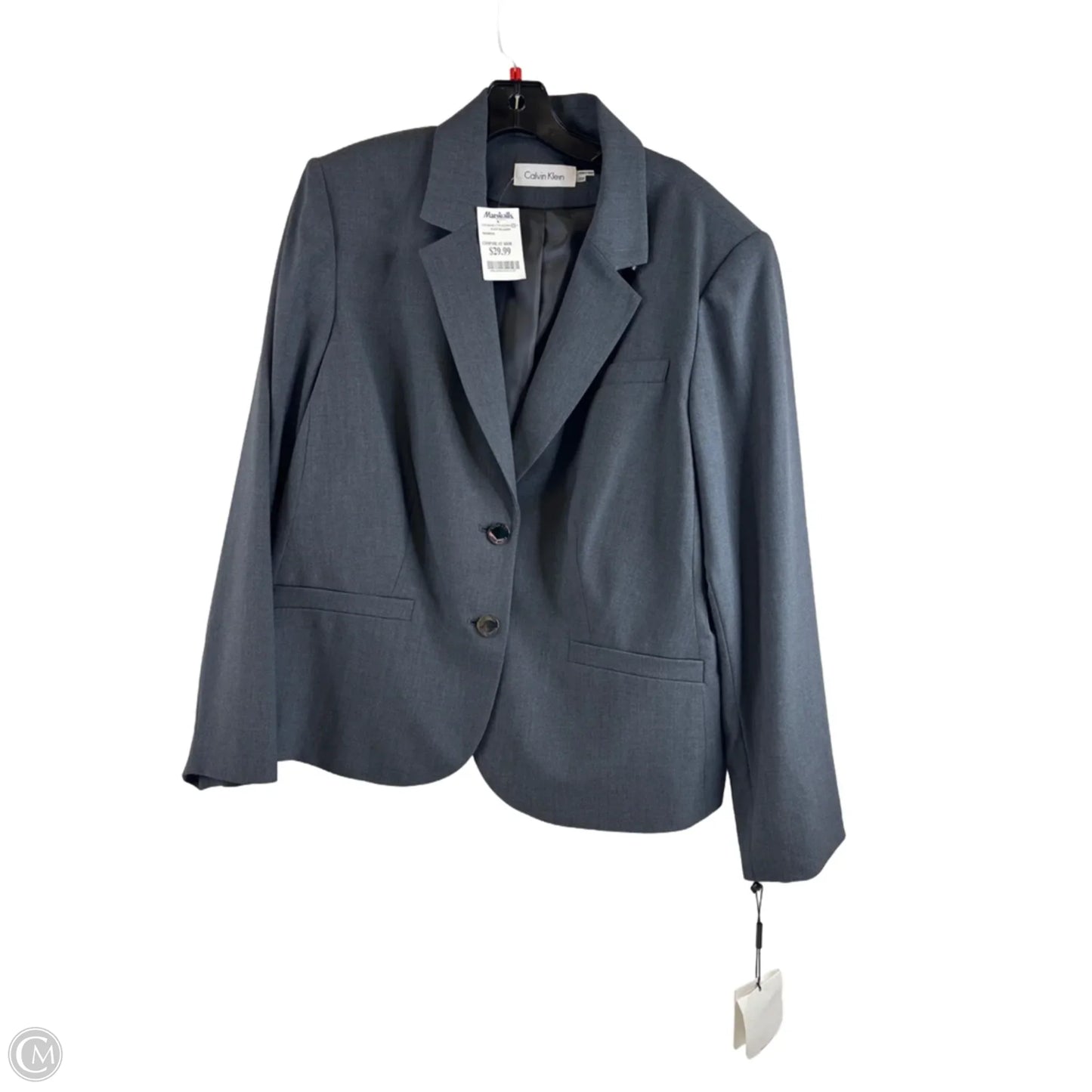Blazer By Calvin Klein In Grey, Size: 2x