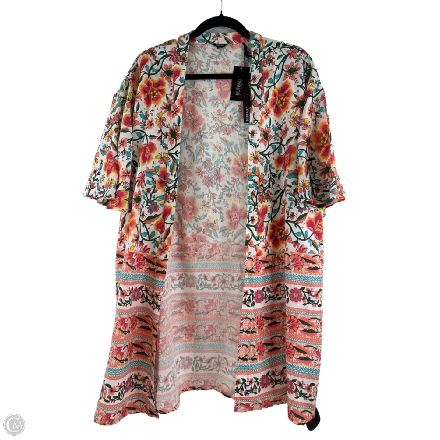 Kimono By Buffalo David Bitton In Green & White, Size: M