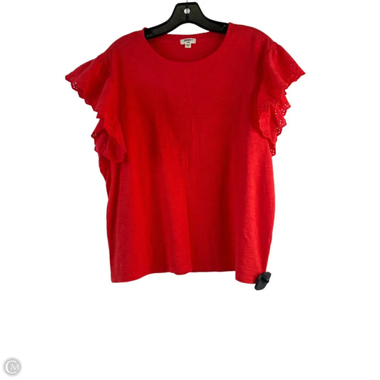 Top Short Sleeve By Dylan In Orange, Size: L