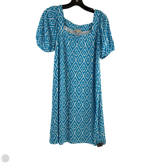 Dress Casual Midi By Loft In Blue & White, Size: M