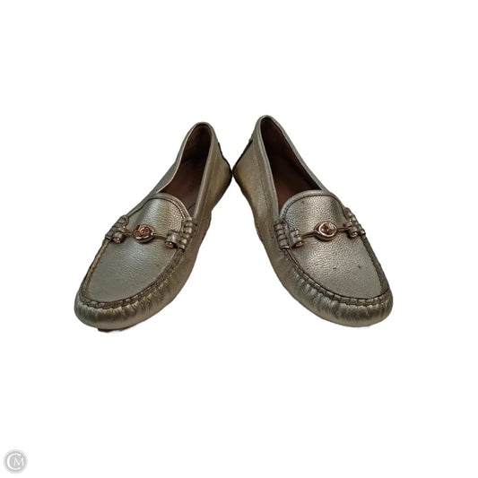 Shoes Designer By Coach In Gold, Size: 8.5