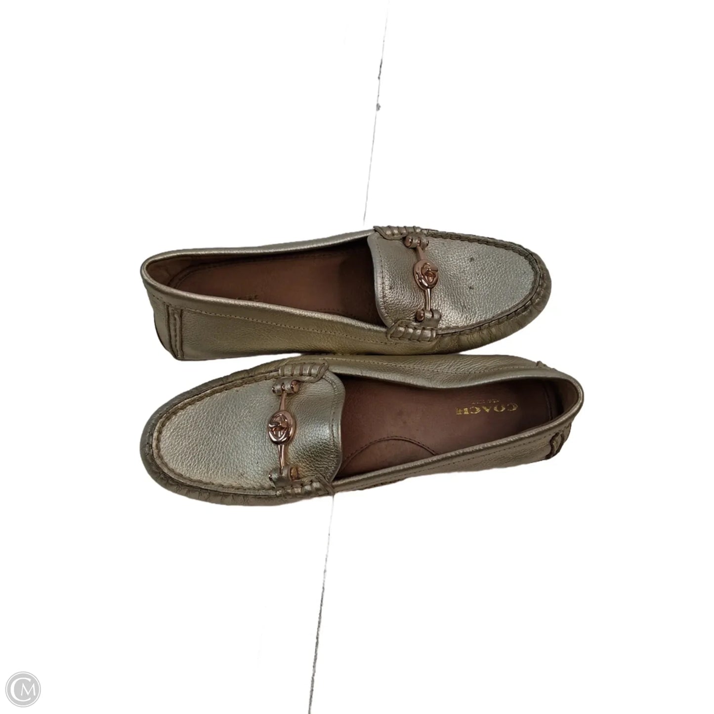 Shoes Designer By Coach In Gold, Size: 8.5