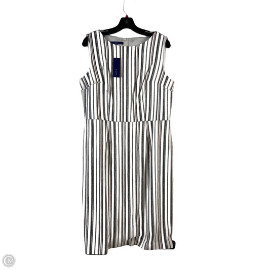 Dress Casual Midi By Apt 9 In Striped Pattern, Size: L