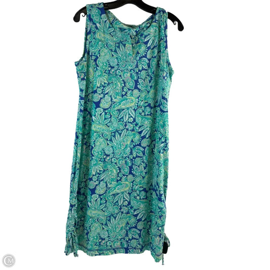 Dress Casual Midi By Talbots In Blue & Green, Size: Lp