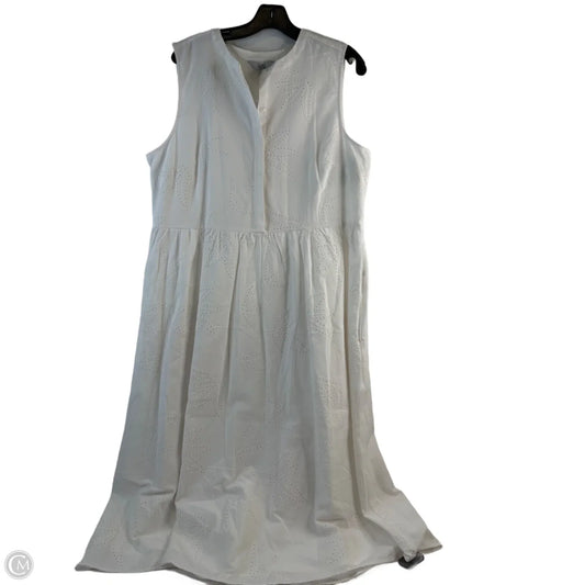 Dress Casual Maxi By Croft And Barrow In White, Size: L