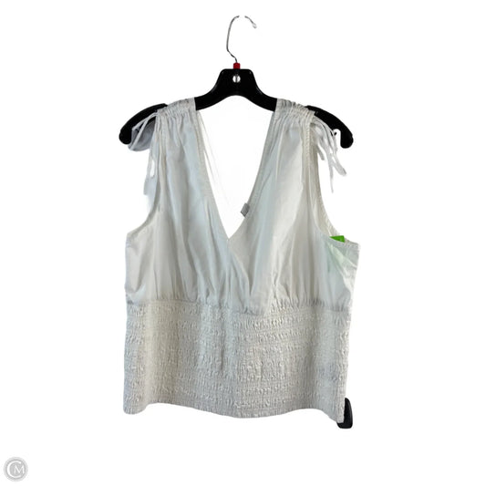 Top Sleeveless By Old Navy In White, Size: L
