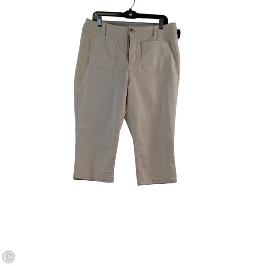 Jeans Cropped By D Jeans In Cream, Size: 14