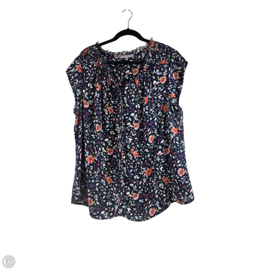 Top Short Sleeve By Daniel Rainn In Blue Denim, Size: 1x