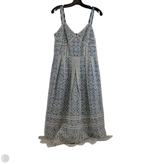 Dress Casual Midi By Draper James In Blue & White, Size: S
