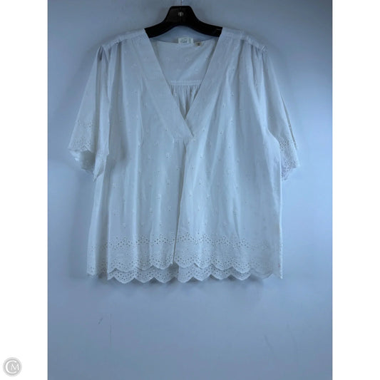 Top Short Sleeve By Dylan In White, Size: L