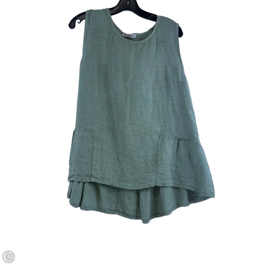 Top Sleeveless By Clothes Mentor In Green, Size: M