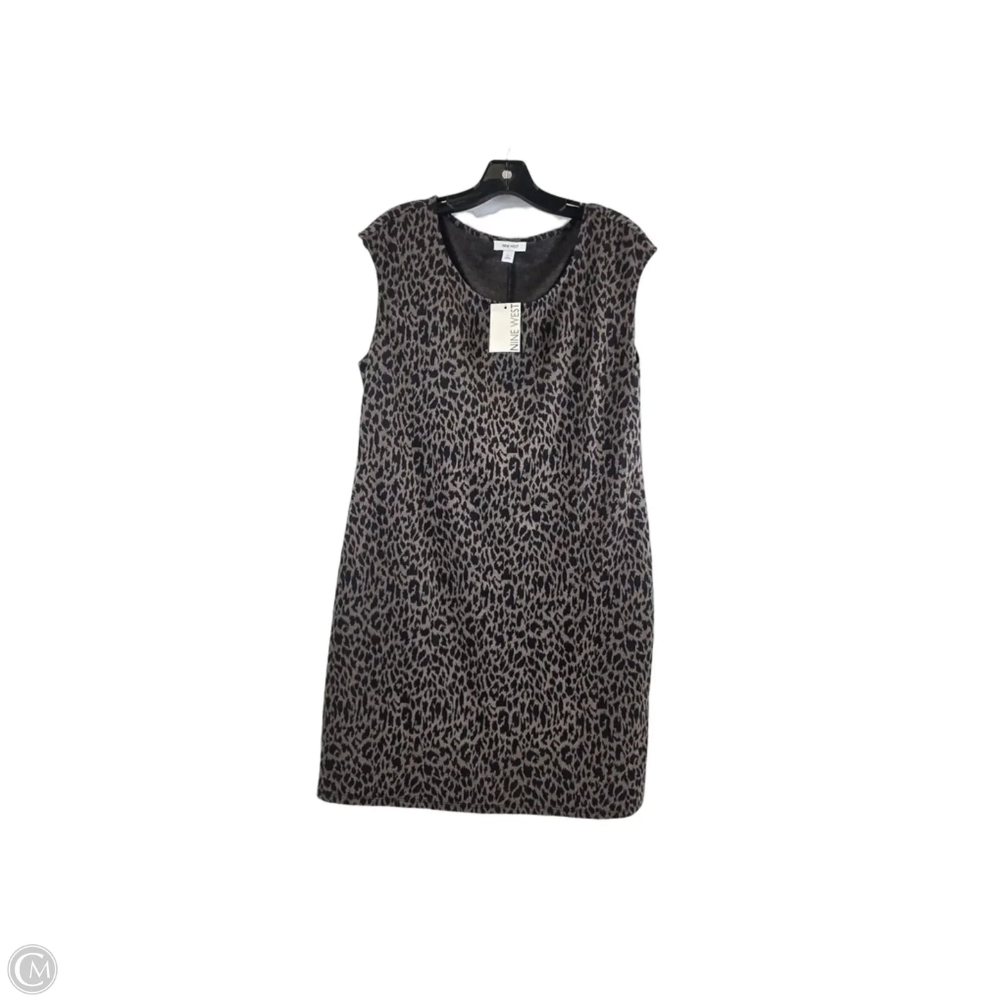 Dress Casual Midi By Nine West Apparel In Animal Print, Size: L