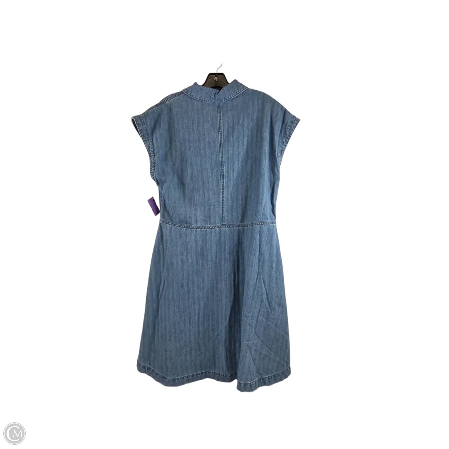Dress Casual Midi By Universal Thread In Blue Denim, Size: M