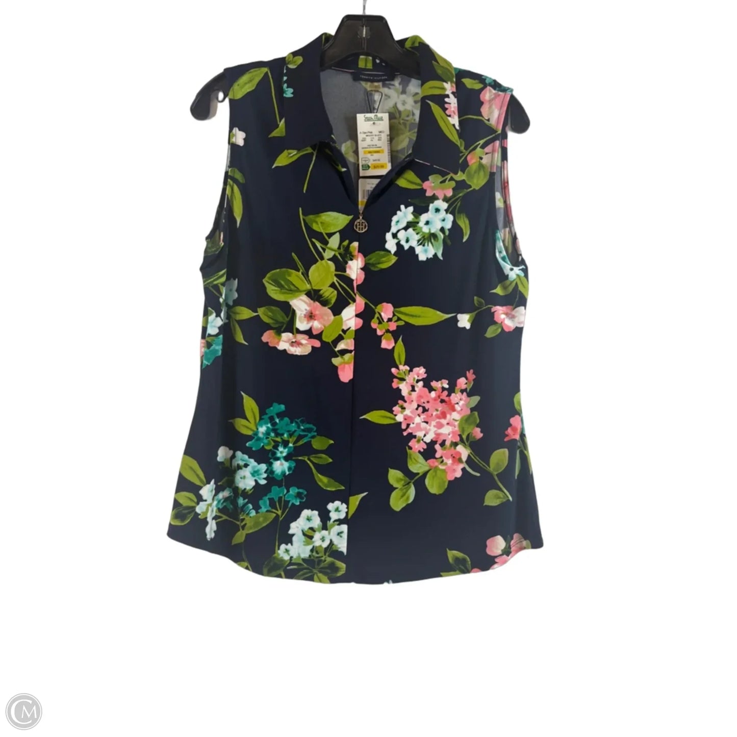 Top Sleeveless By Tommy Hilfiger In Blue & Green, Size: M