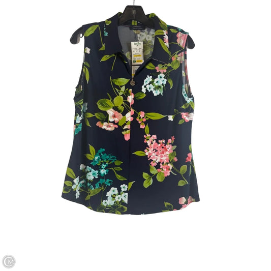 Top Sleeveless By Tommy Hilfiger In Blue & Green, Size: M