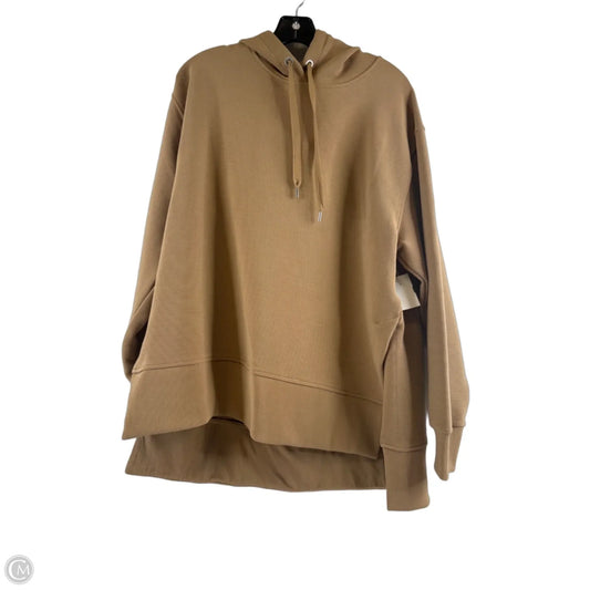 Athletic Top Long Sleeve Hoodie By Calia In Tan, Size: L