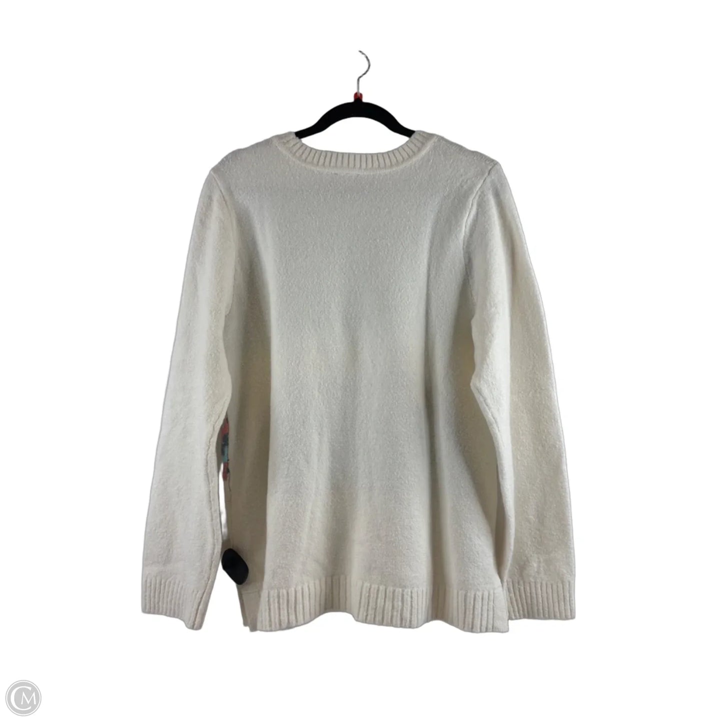 Sweater By Talbots In Blue & White, Size: L