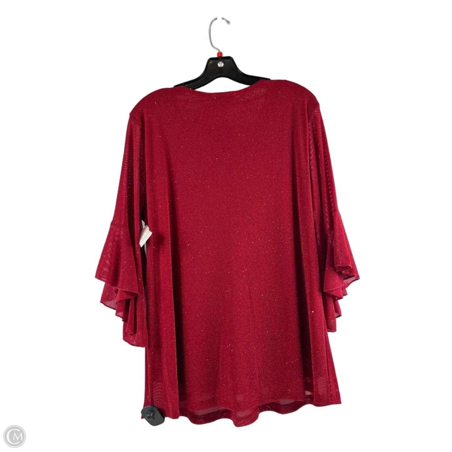 Top Long Sleeve By Clothes Mentor In Red, Size: L
