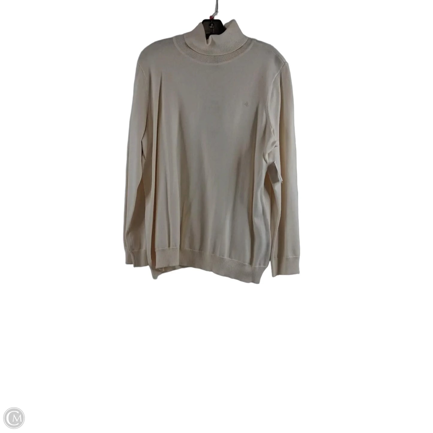 Top Long Sleeve Basic By Ralph Lauren In Ivory, Size: 2x