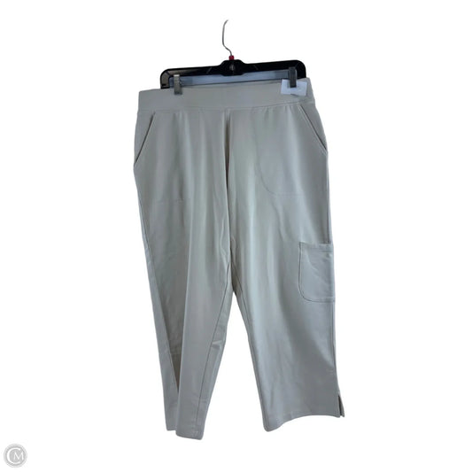 Pants Cropped By Denim And Co Qvc In Tan, Size: 8p