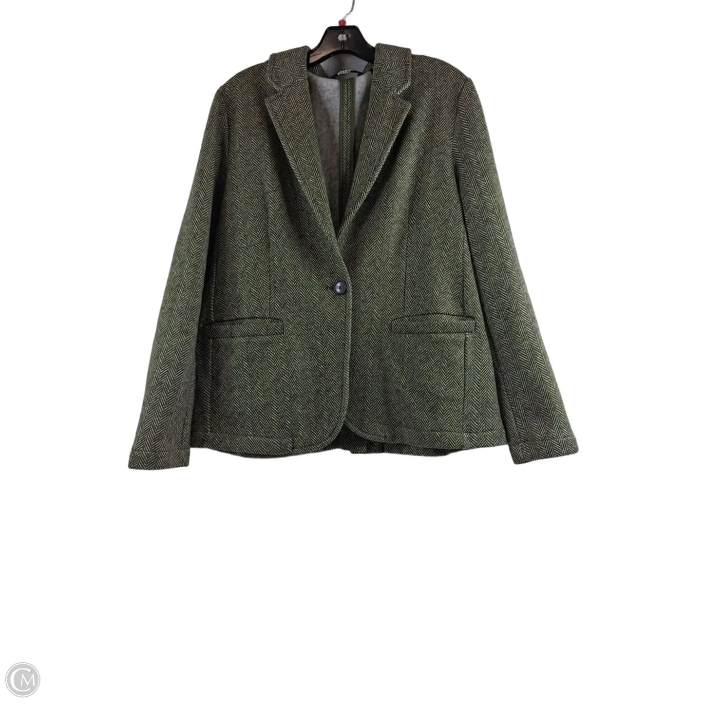 Blazer By Lands End In Green & White, Size: L