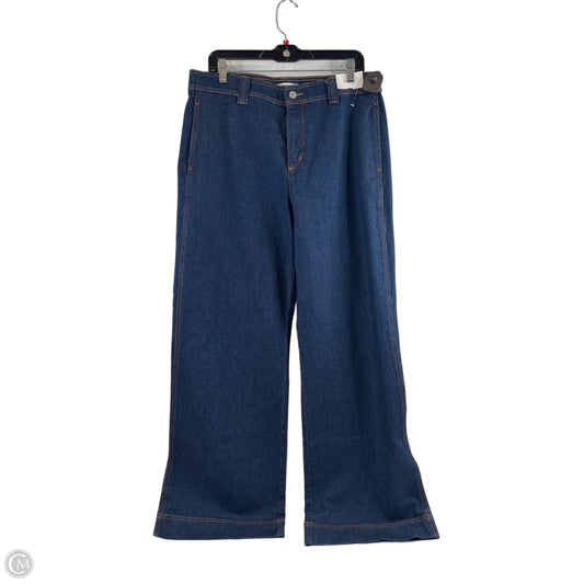 Jeans Wide Leg By Loft In Blue Denim, Size: 10