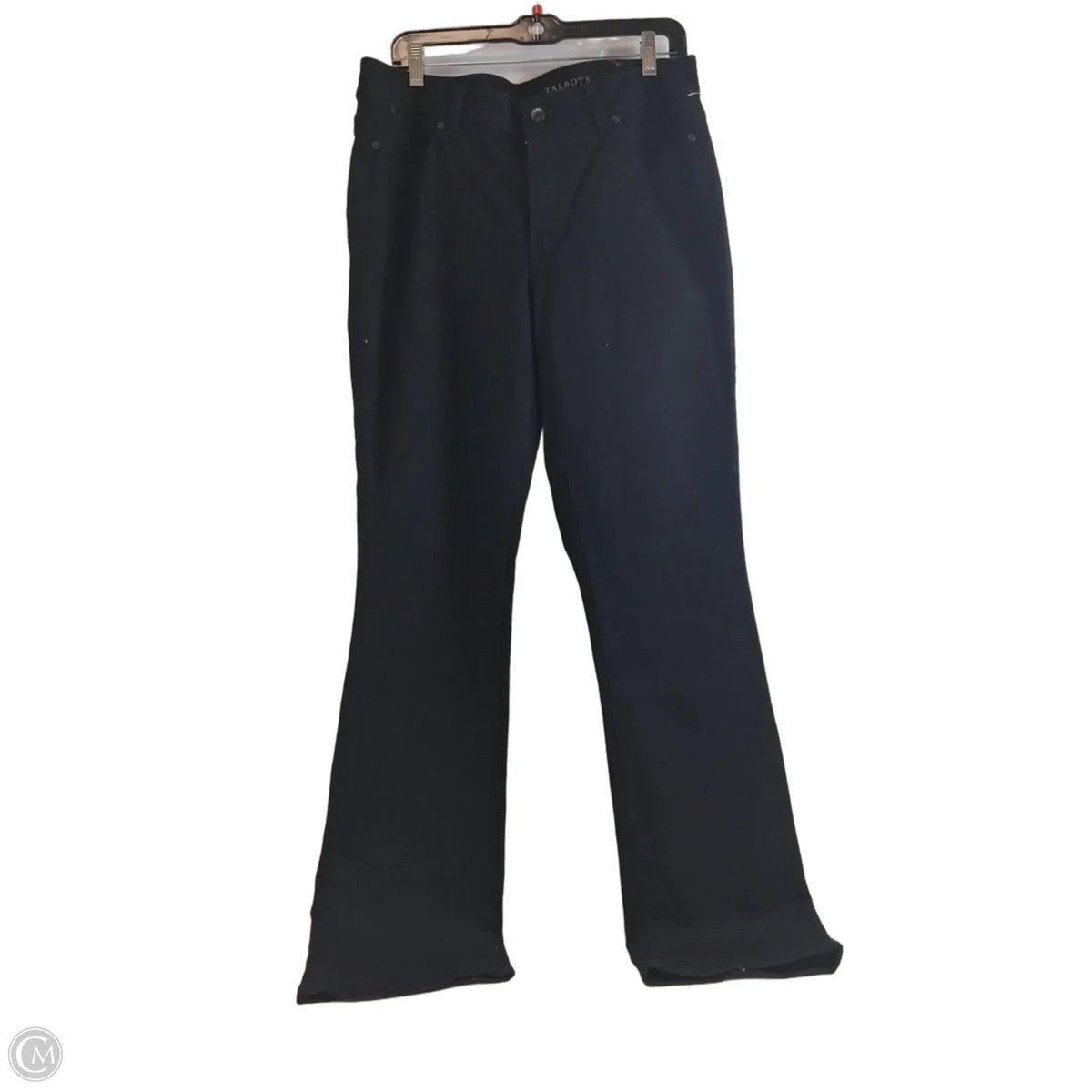Jeans Flared By Talbots In Black Denim, Size: 10