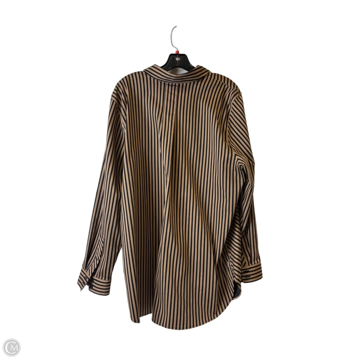 Top Long Sleeve By Chicos In Striped Pattern, Size: 1x