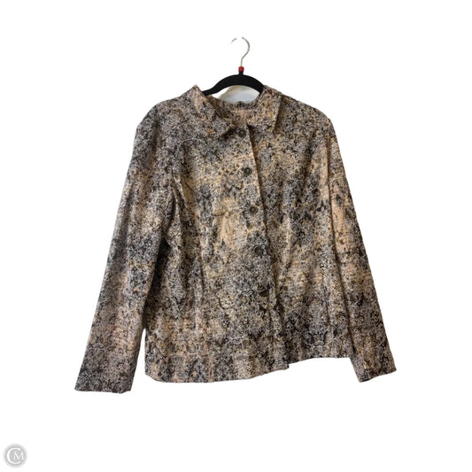 Blazer By Christopher And Banks In Brown & Gold, Size: L