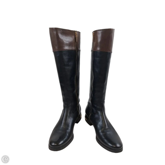 Boots Knee Flats By Michael By Michael Kors In Black & Brown, Size: 7.5