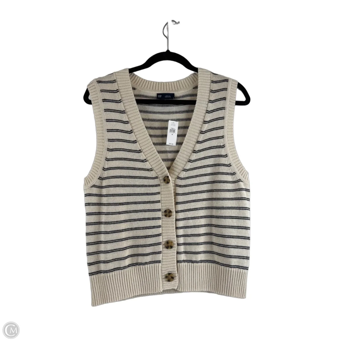 Vest Other By Gap In Striped Pattern, Size: M