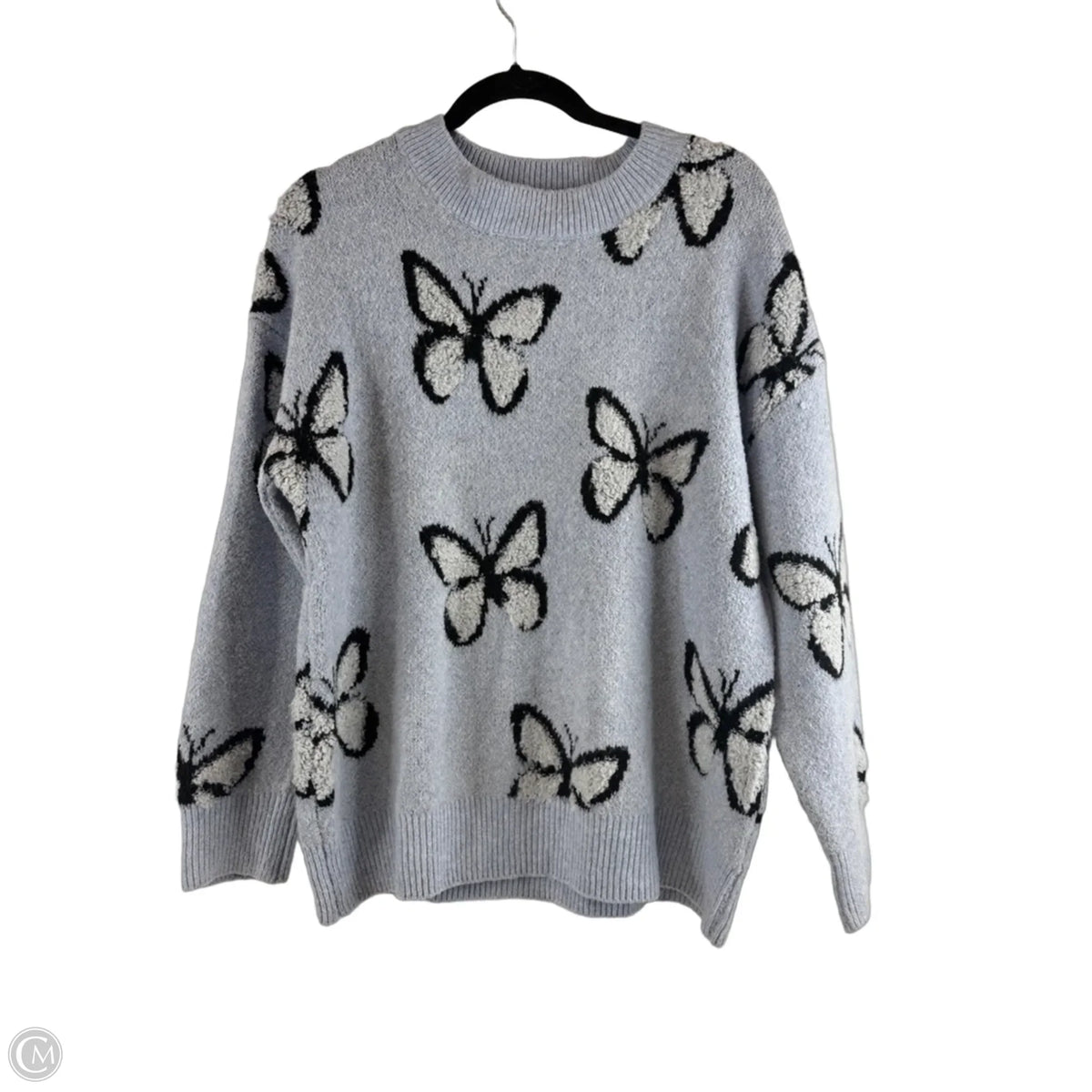 Sweater By Clothes Mentor In Black & Blue, Size: S