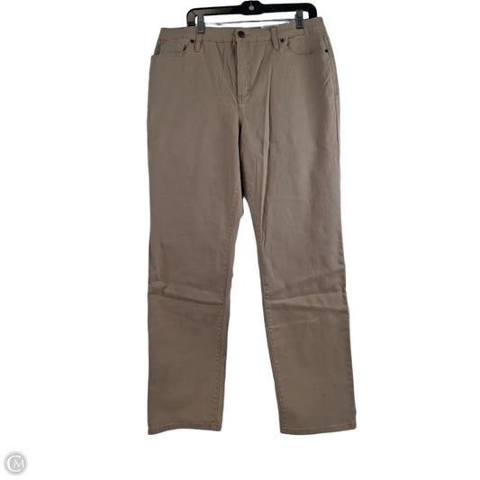 Jeans Straight By Style And Company In Tan, Size: 16