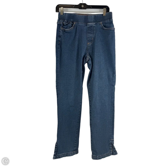 Jeans Straight By Logo In Blue Denim, Size: 0