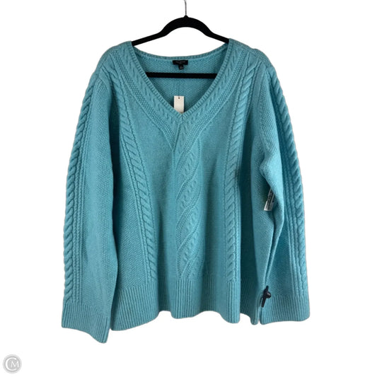 Sweater By Talbots In Aqua, Size: 2x