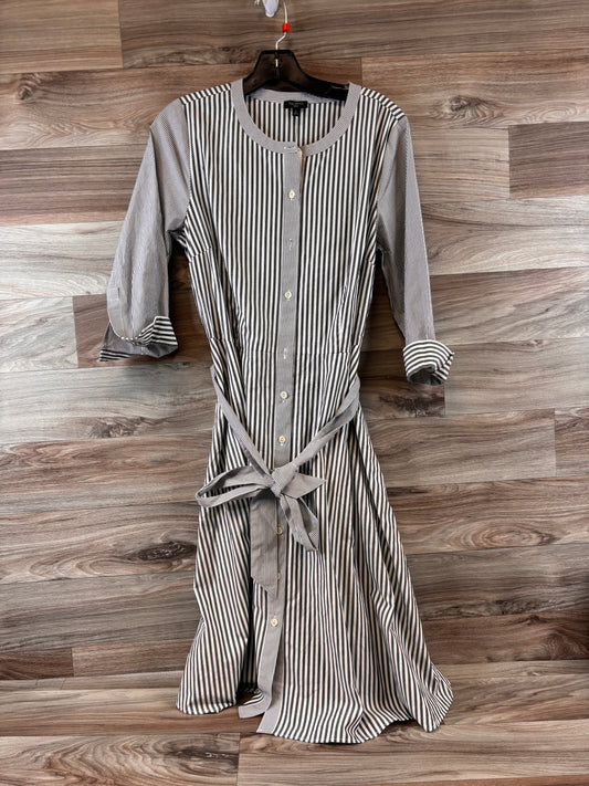 Striped Pattern Dress Casual Midi Talbots, Size Petite  M