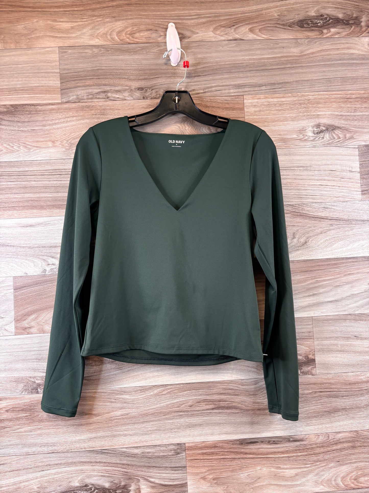 Green Top Long Sleeve Basic Old Navy, Size M