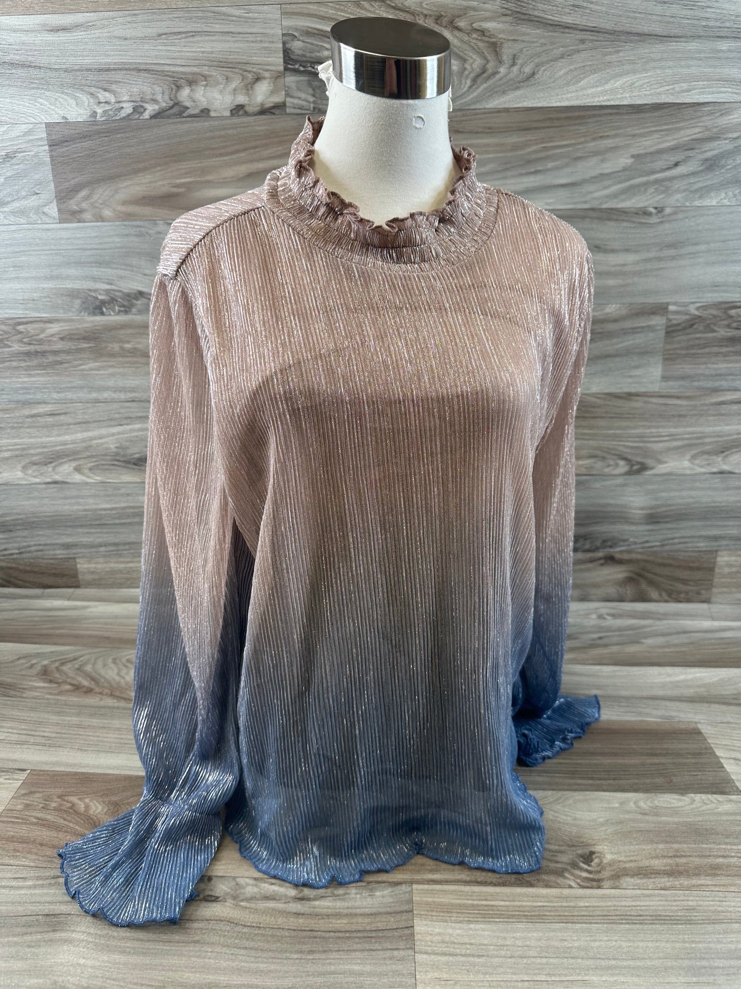 Ombre Print Top Long Sleeve Mystree, Size M