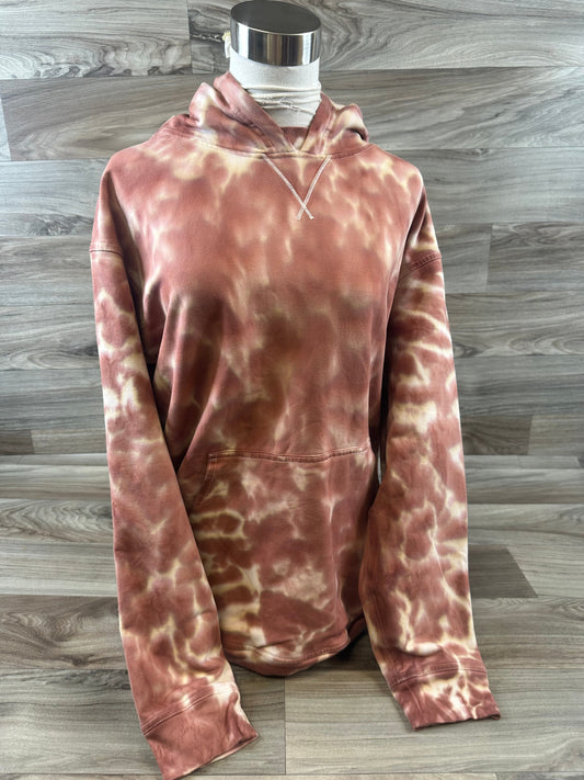 Athletic Sweatshirt Hoodie By Lululemon In Tie Dye Print, Size: M